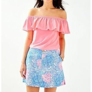 NWOT LILLY PULITZER BLUE HAVEN RAISING SHELL NICKI SKORT 14